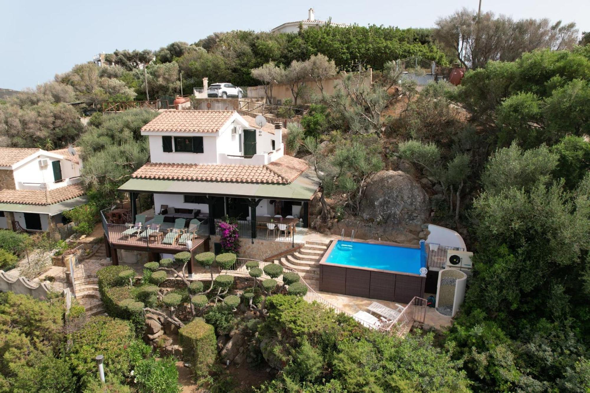 Villetta With Heated Pool And Panoramic View Torre delle Stelle Kültér fotó